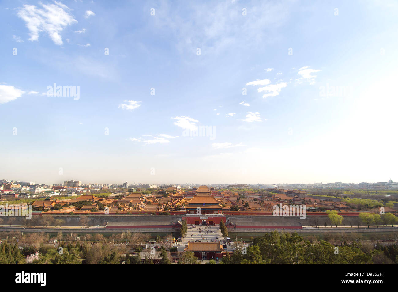 Verbotene Stadt, Peking, vom Jingshan Park aus gesehen Stockfoto