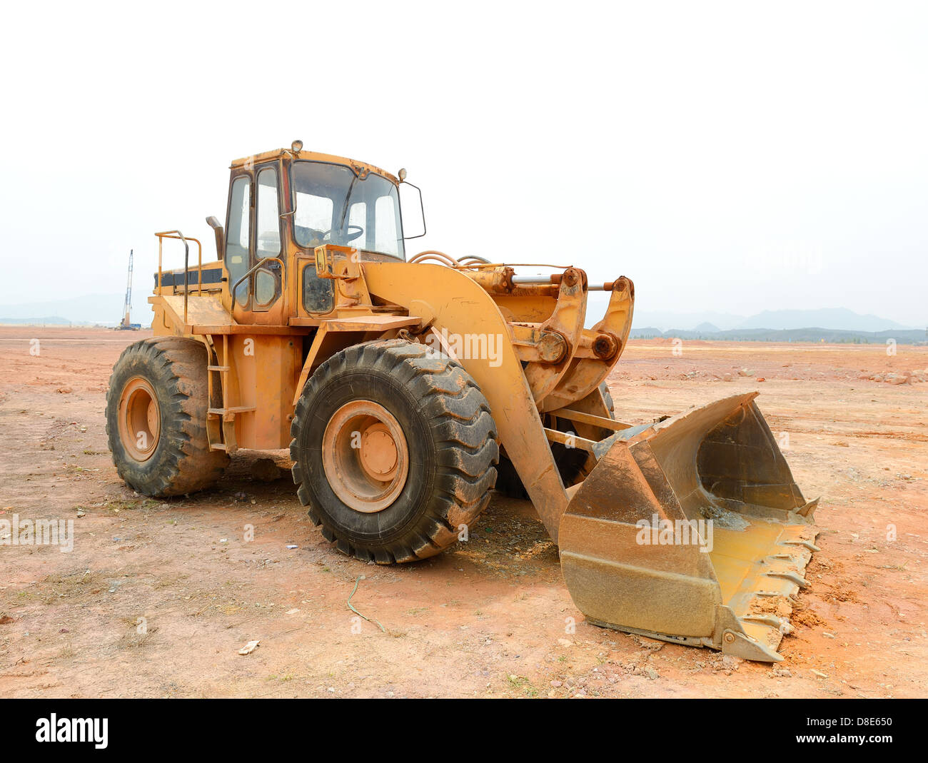 Bulldozer auf einer Baustelle Stockfoto