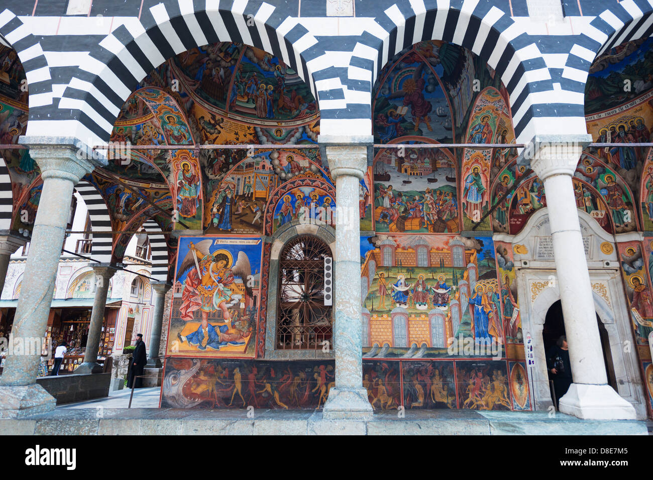 Europa, Bulgarien, Fresken im Rila-Kloster, UNESCO-Weltkulturerbe Stockfoto