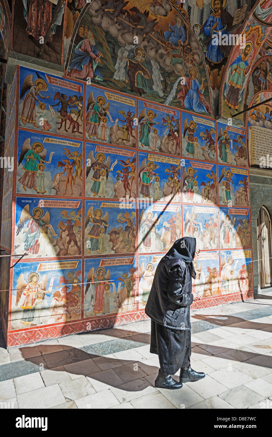 Europa, Bulgarien, Fresken im Rila-Kloster, UNESCO-Weltkulturerbe Stockfoto