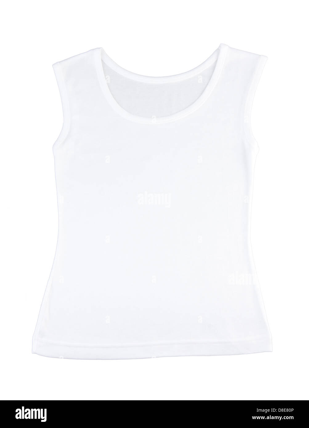 Lässige weiße Unterhemd für Ihren erholsamen Tag Stockfoto
