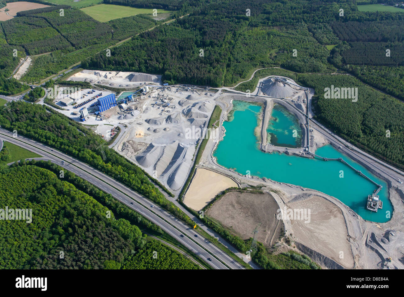 Kiesgrube Stockfoto