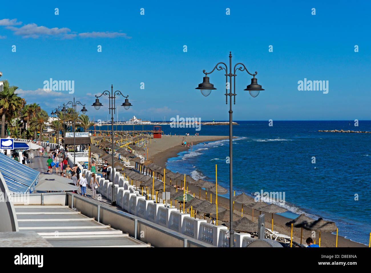 Strand von Benalmádena, Andalusien, Spanien Stockfoto