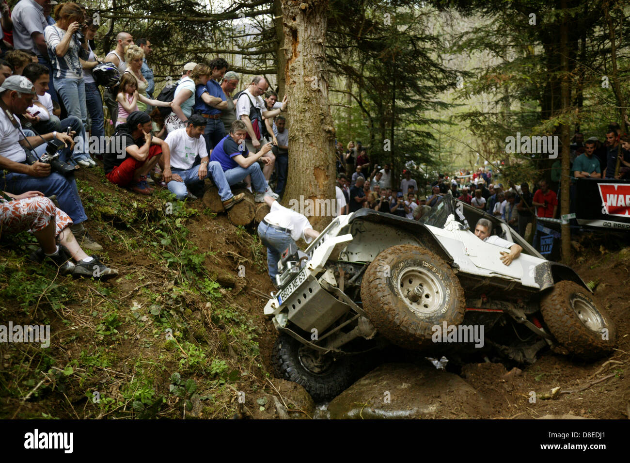 Off Road, Jeep, Puy De Dome, Auvergne, Frankreich Stockfoto