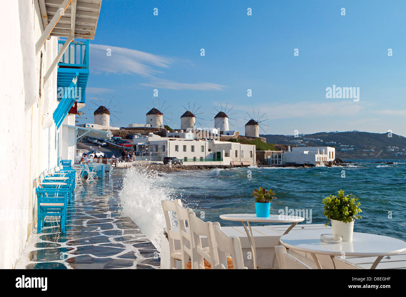 Die Insel Mykonos in Griechenland Stockfoto