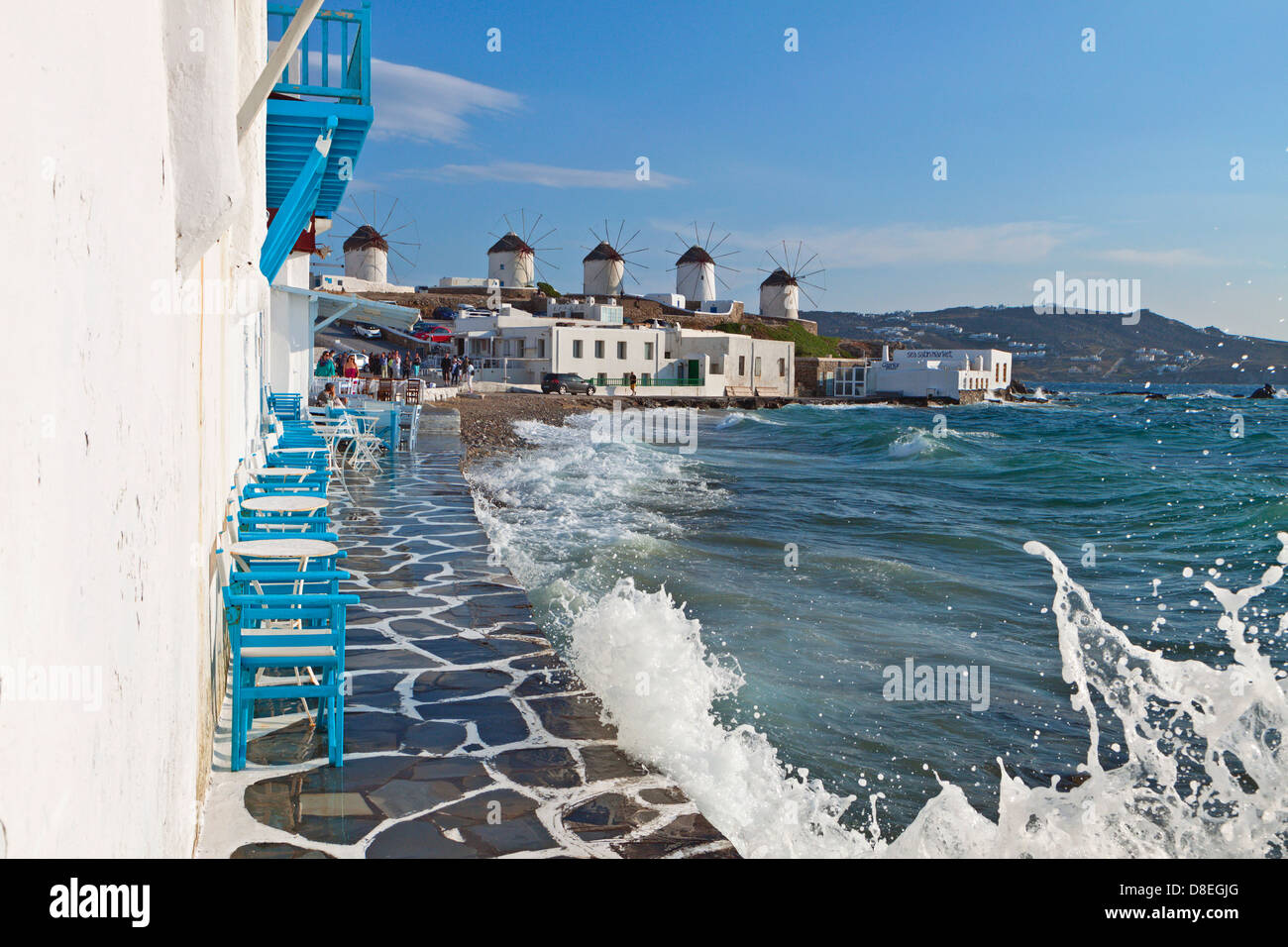 Die Insel Mykonos in Griechenland Stockfoto