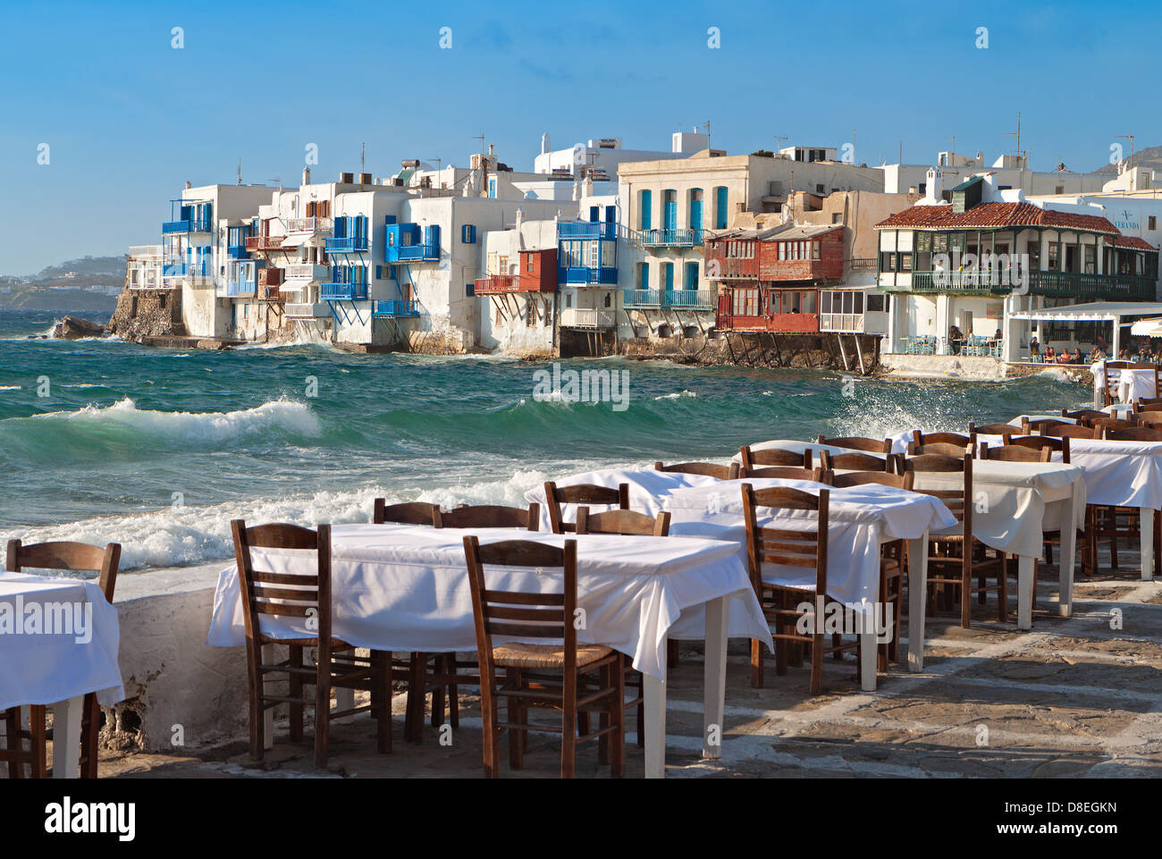 Die Insel Mykonos in Griechenland, Fläche von Klein-Venedig ...