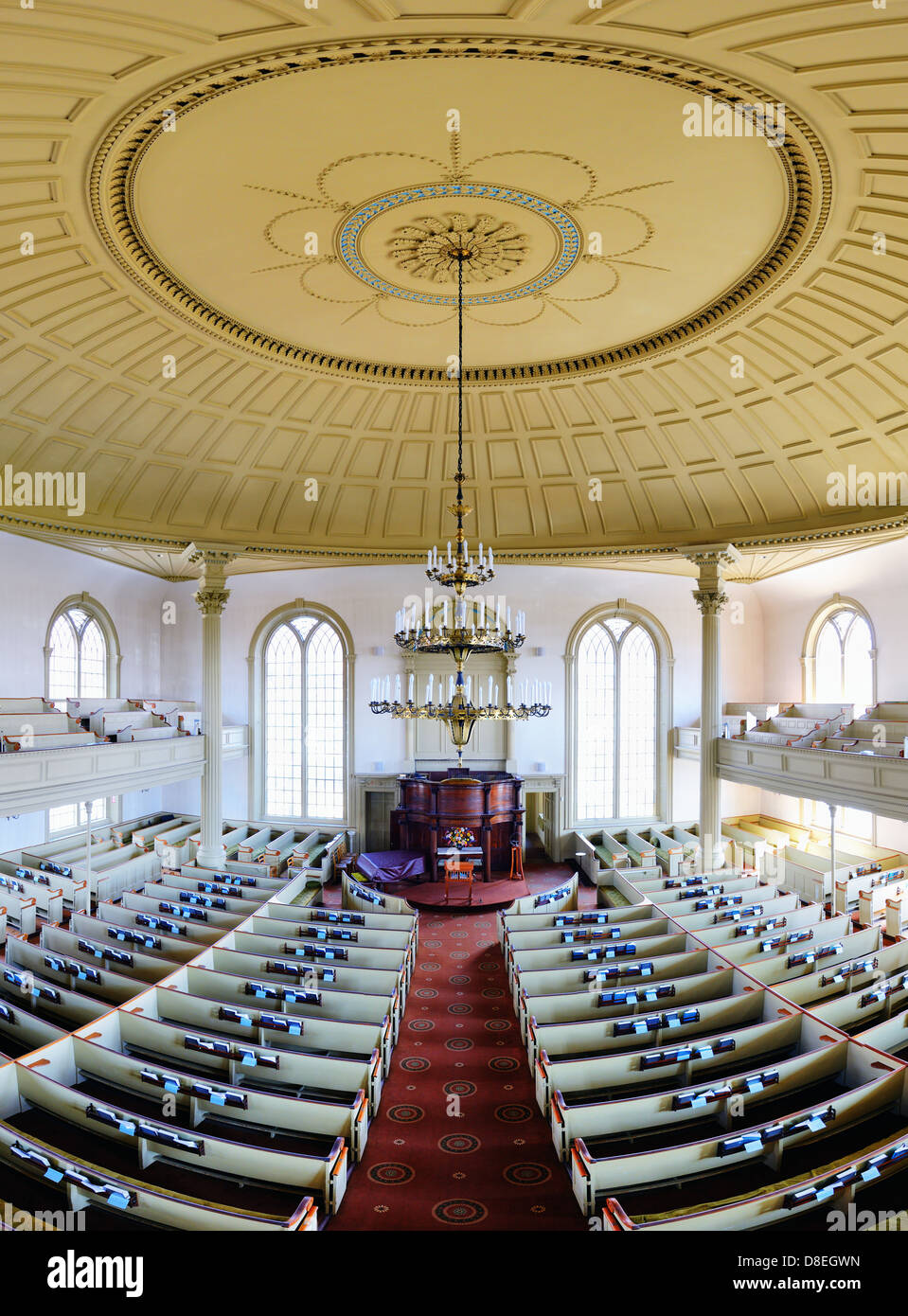 Erste unitarische Kirche von Providence, Rhode Island. Stockfoto