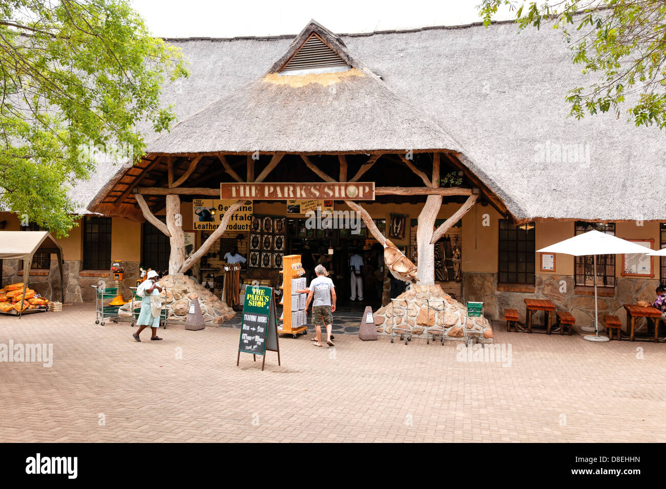 Skukuza Rest camp Park-Shop Krüger Nationalpark in Südafrika Stockfoto