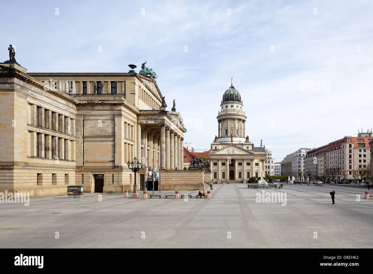 Berlin, Deutschland, die Konzerthalle und Franzoesischer Dom am Gendarmenmarkt Stockfoto