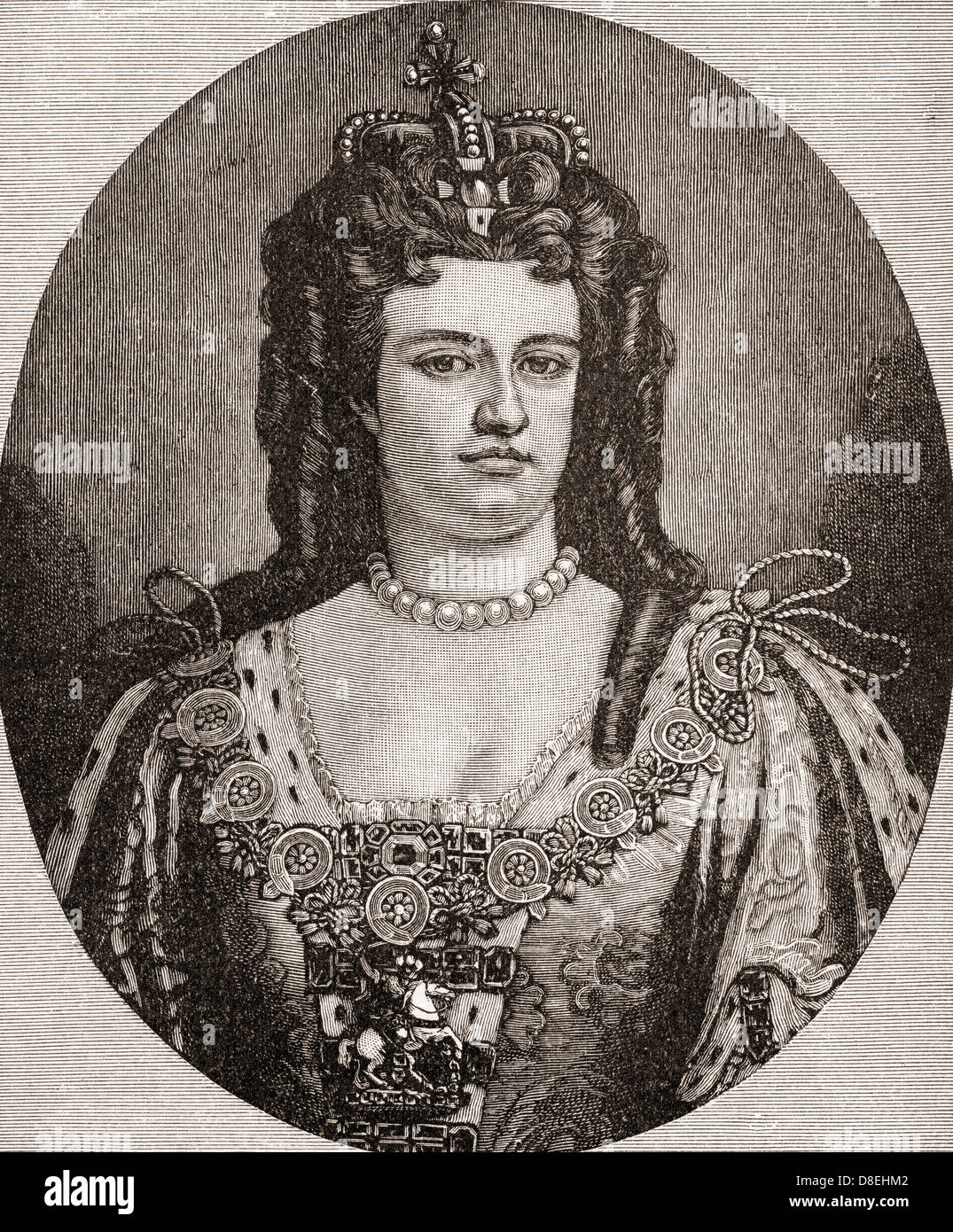 Anne, 1665 – 1714. Königin von England, Schottland und Irland. Aus einer ersten Buch der britischen Geschichte veröffentlicht 1925. Stockfoto