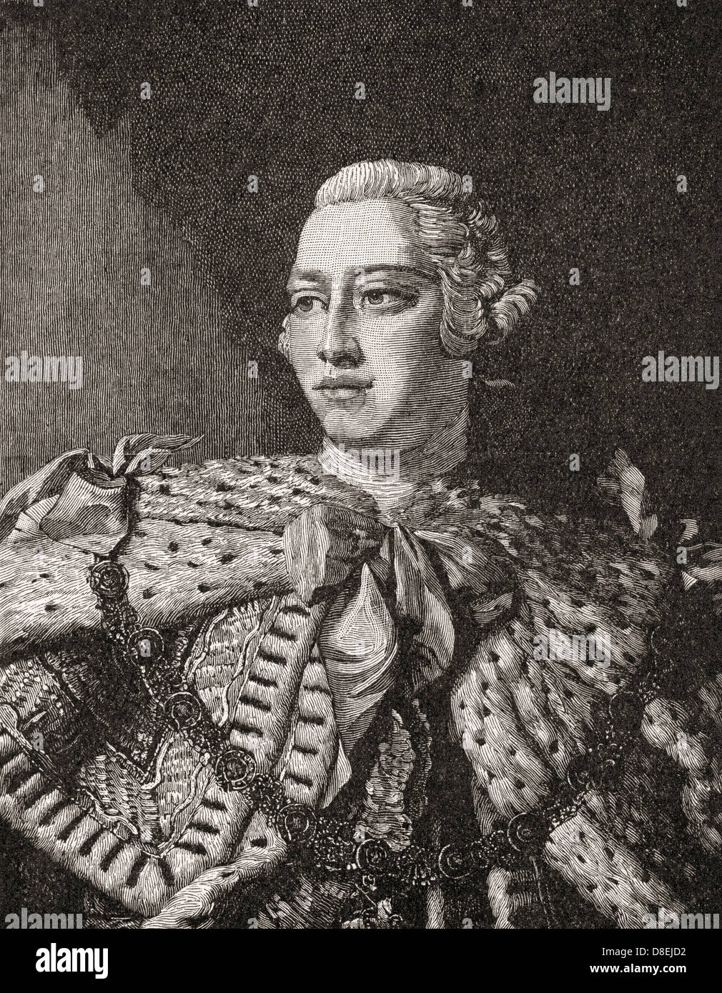 George III, 1738-1820. König von Großbritannien und Irland. Aus einer ersten Buch der britischen Geschichte veröffentlicht 1925. Stockfoto