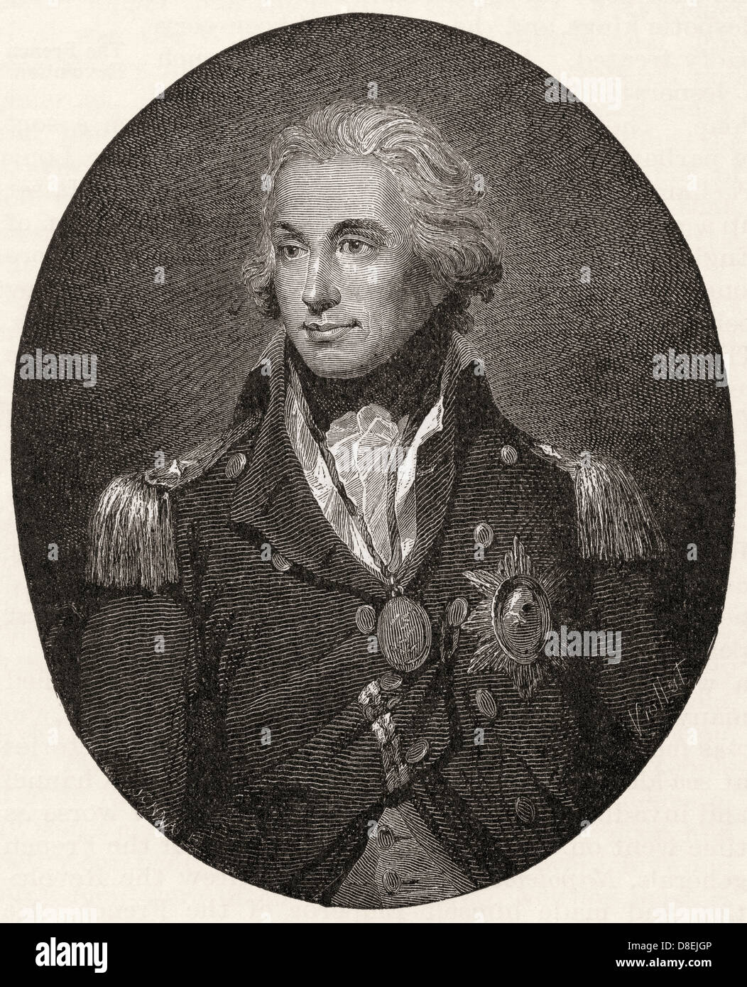 Vize-Admiral Lord Horatio Nelson, 1. Viscount Nelson, 1758-1805. Aus einer ersten Buch der britischen Geschichte veröffentlicht 1925. Stockfoto