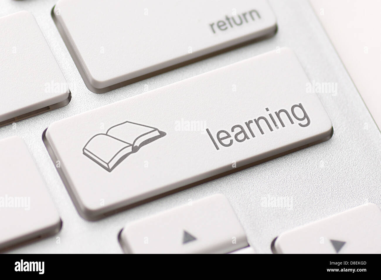 Computer-Tastatur e-Learning-Konzepts. Stockfoto