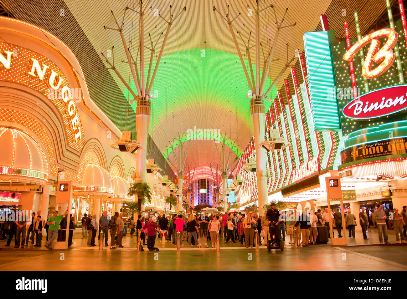 Lightshow an der Fremont Street Experience, Downtown Las Vegas, Nevada, Vereinigte Staaten von Amerika, USA Stockfoto