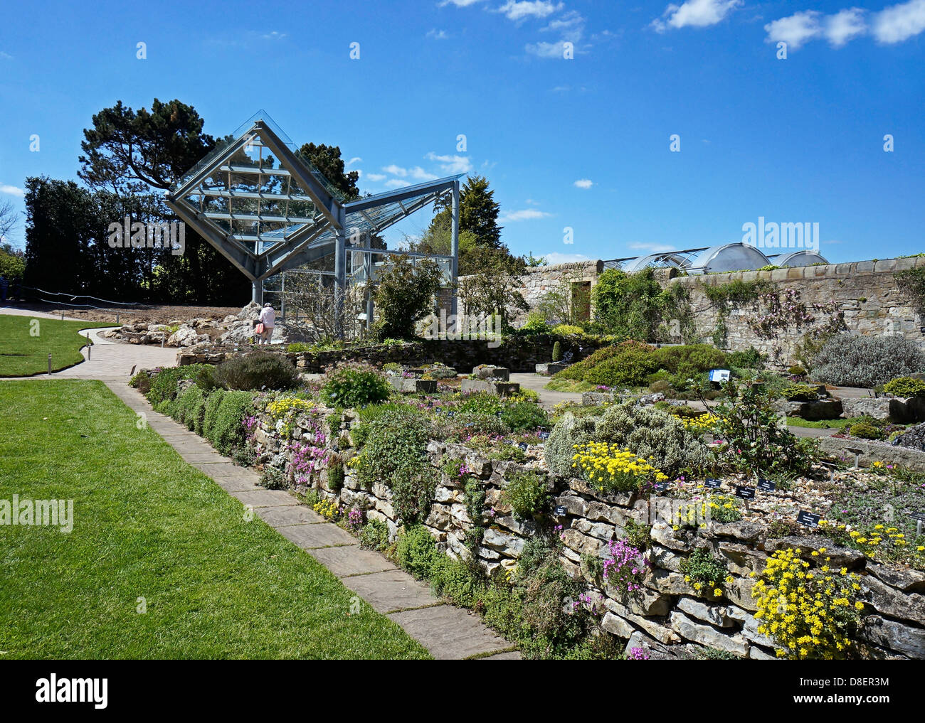 Neue Alpine House Alpine Haus und Hof im Royal Botanic Garden Edinburgh Schottland Stockfoto