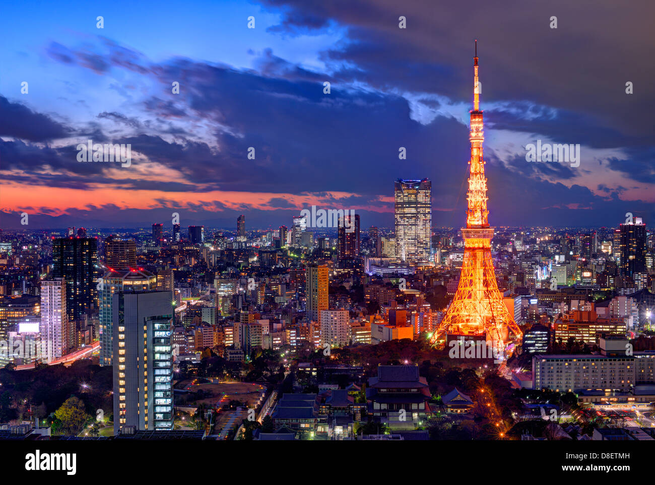 Skyline von Tokyo, Japan. Stockfoto
