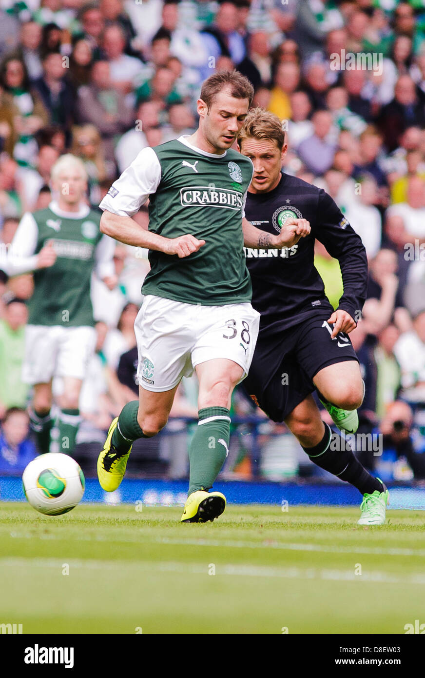 Kevin Thomson während der Hibs V Celtic William Hill Scottish Cup-Finale im Hampden Park Stadion. Stockfoto