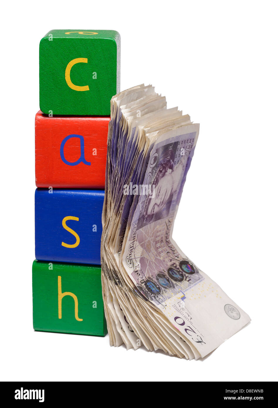Zwanzig Pfund cash Stockfoto