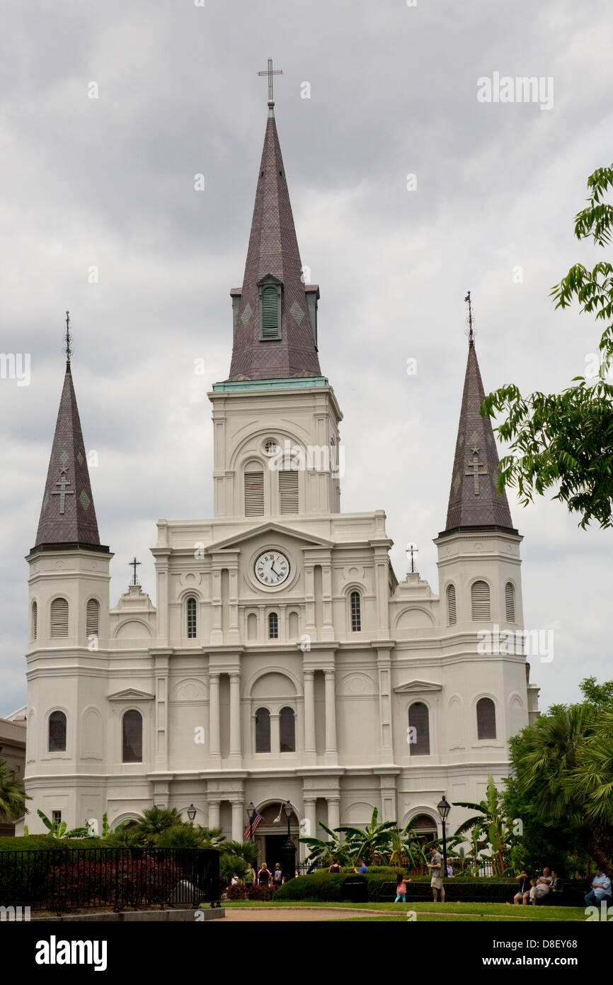 Die Saint Louis Kathedrale-New Orleans, Louisiana, USA Stockfoto