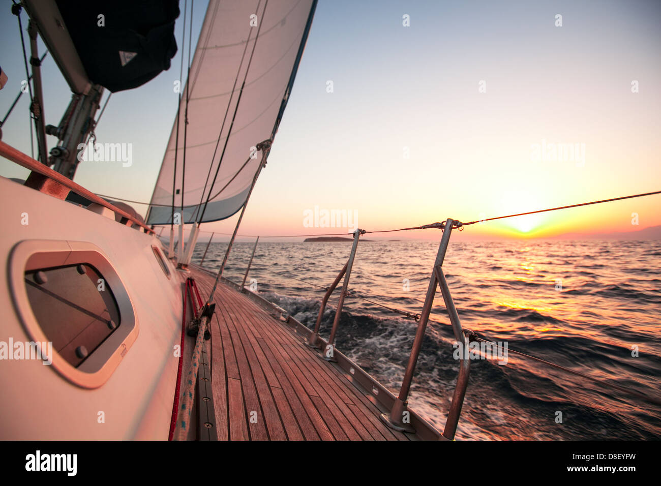 Segelregatta in Griechenland Stockfoto