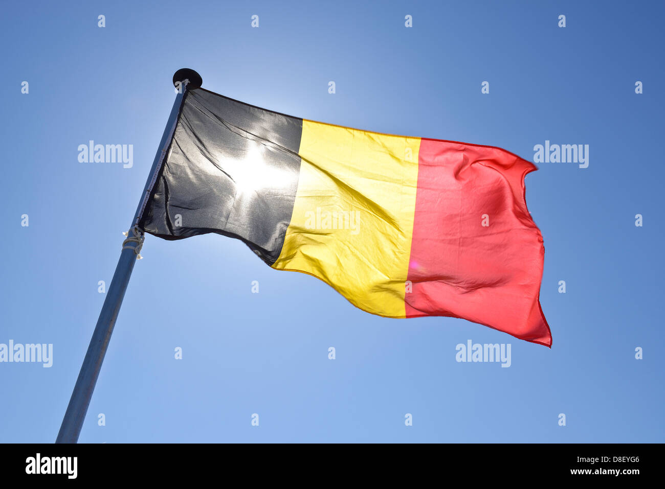Flagge von Belgien Stockfoto