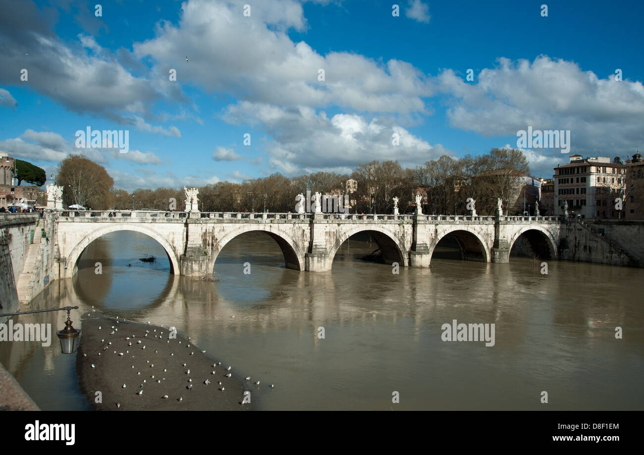 Saint-Angel-Brücke in Rom Stockfoto