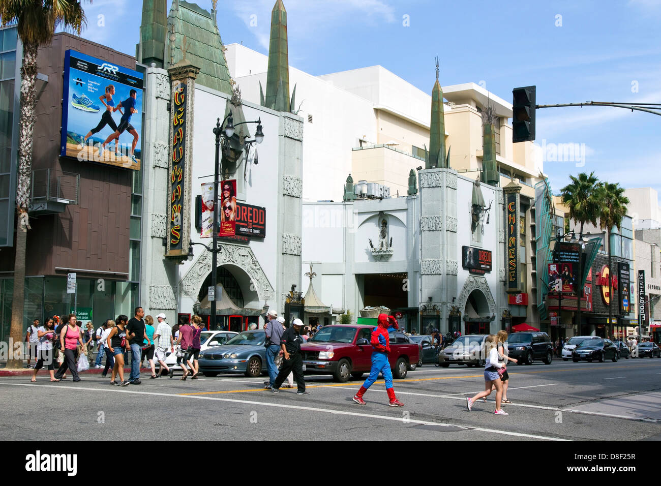 Hollywood Boulevard Kalifornien Straßenszene Stockfoto