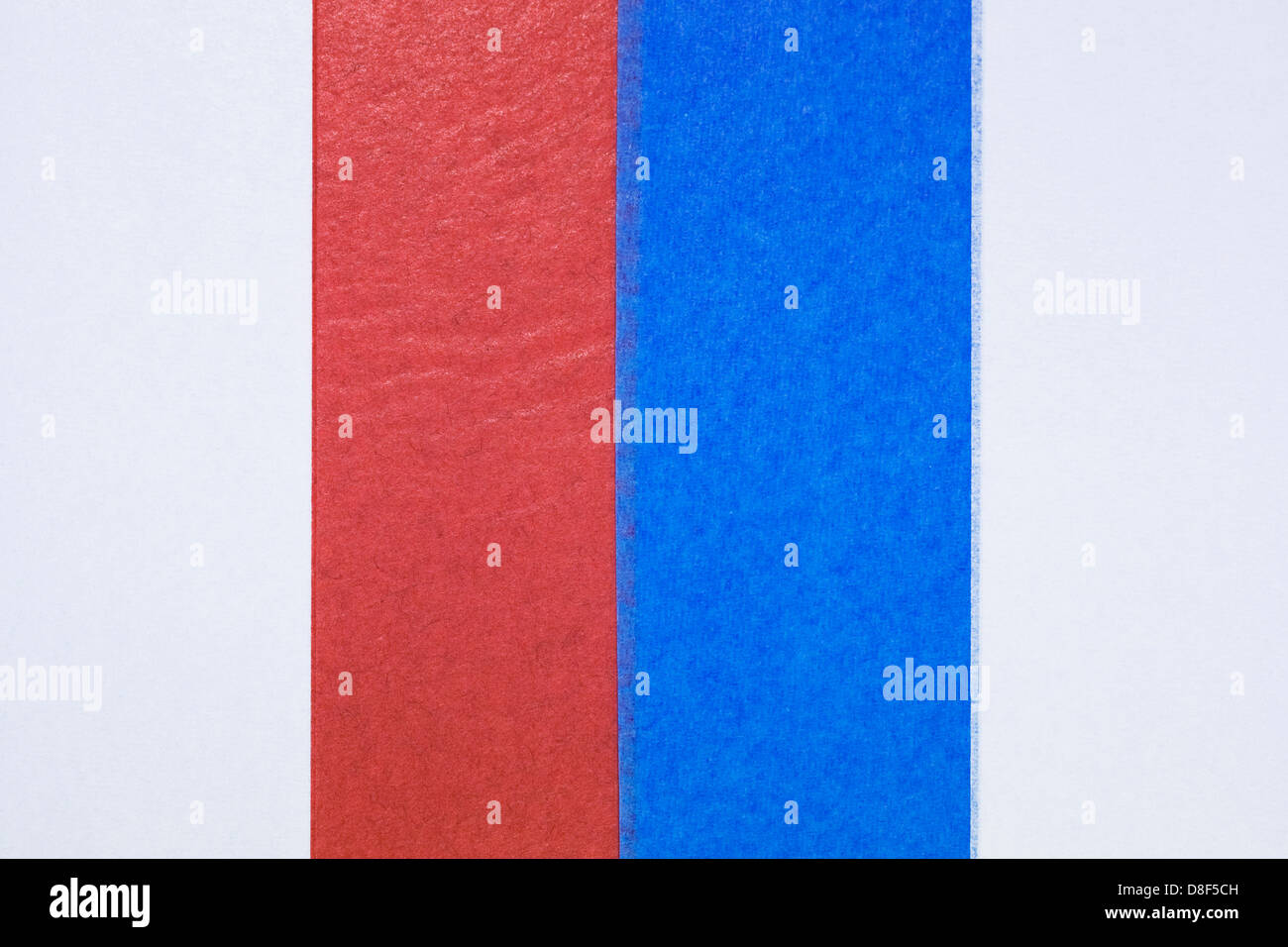 Weiße, rote und blaue Streifenmuster. Stockfoto