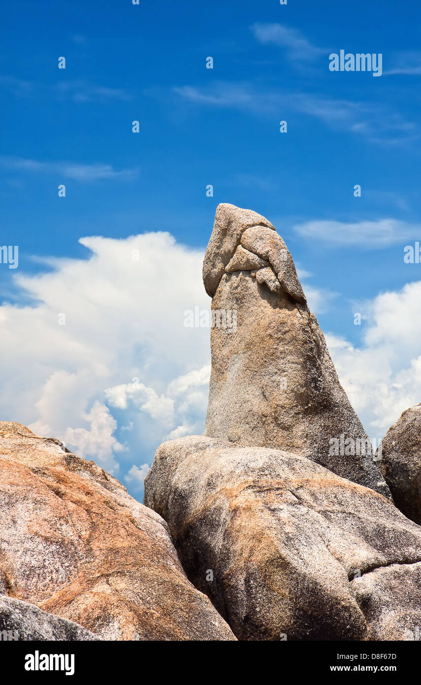 Berühmten Großvater und Großmutter Felsen am Lamai Beach. Koh Samui, Thailand Stockfoto