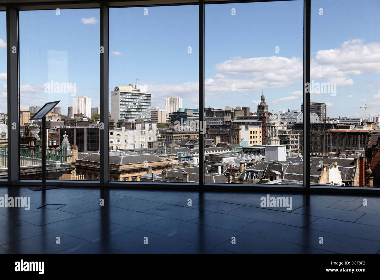 Ansicht Nord-Ost über das Stadtzentrum von Glasgow von der Aussichtsplattform im Leuchtturm bauen, Schottland, UK Stockfoto