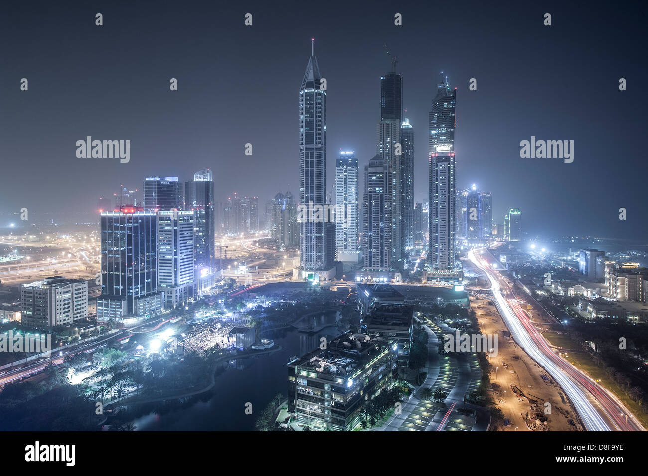 Skyline des neuen Dubai, Vereinigte Arabische Emirate Stockfoto