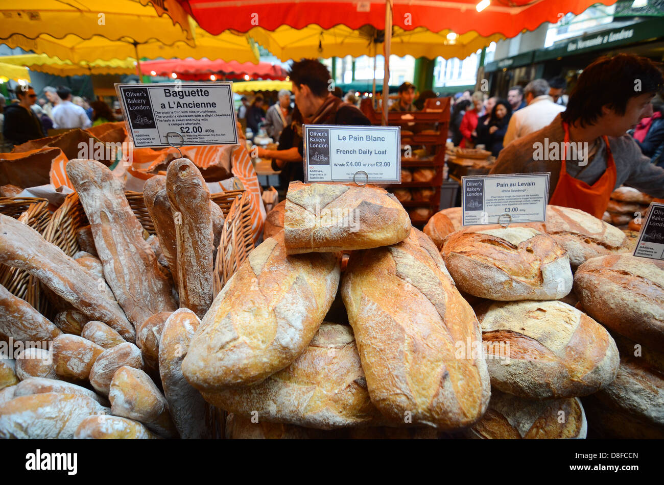 Borough Market in London, Vereinigtes Königreich. Stockfoto