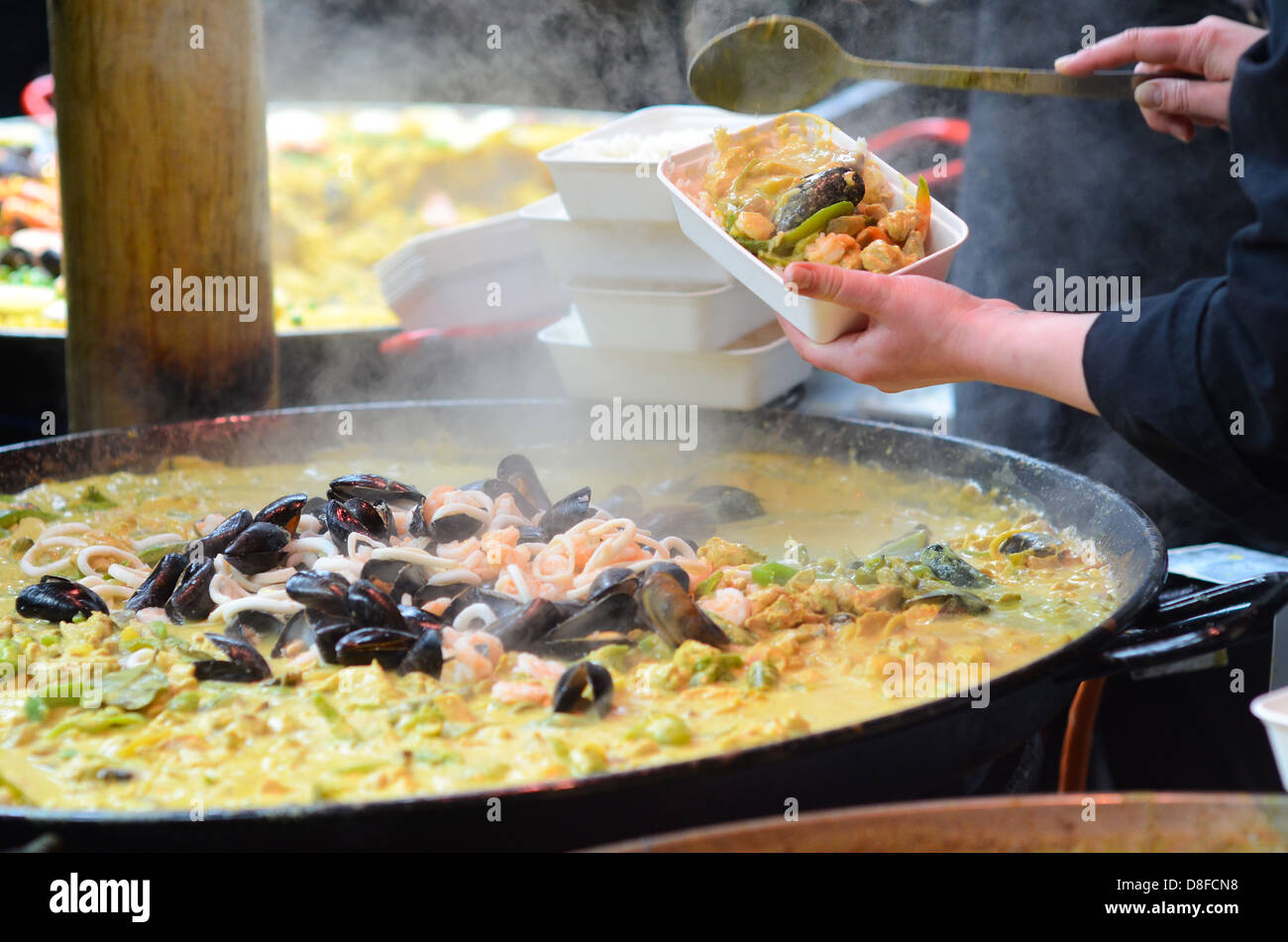 Borough Market in London, Vereinigtes Königreich. Stockfoto