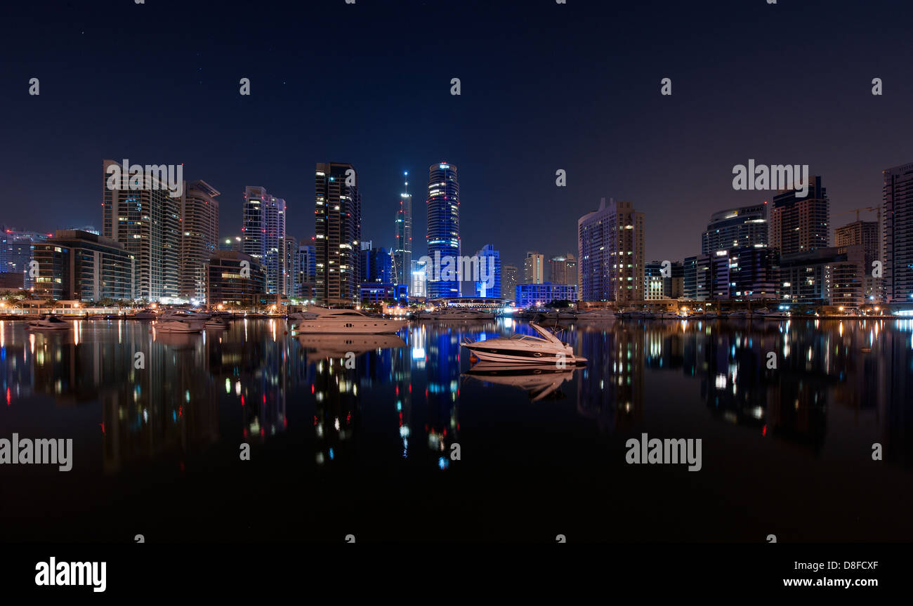 Dubai Marina Yacht Club, Vereinigte Arabische Emirate Stockfoto