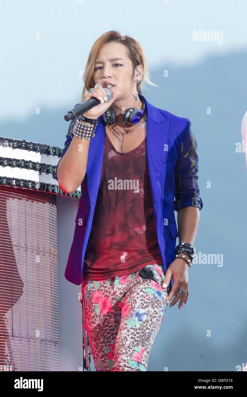 Am Sonntag, 26. Mai 2013 besucht Jang Keun Suk 2013 SUPER TAIKYU IN KOREA Aktivität in Seoul, Südkorea. Stockfoto