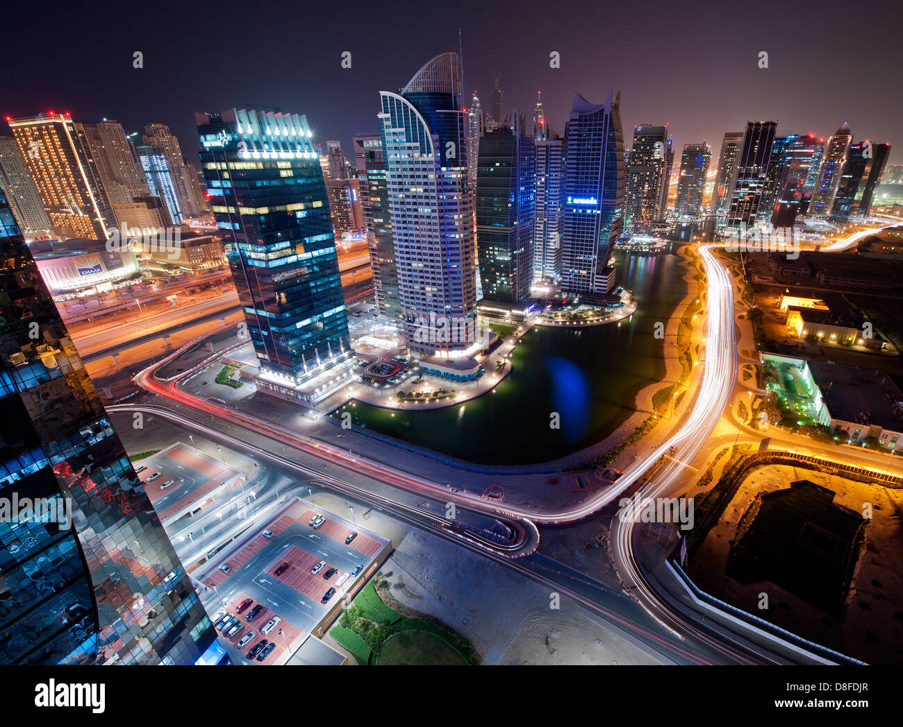 Jumeirah Lake Towers, Dubai, Vereinigte Arabische Emirate Stockfoto