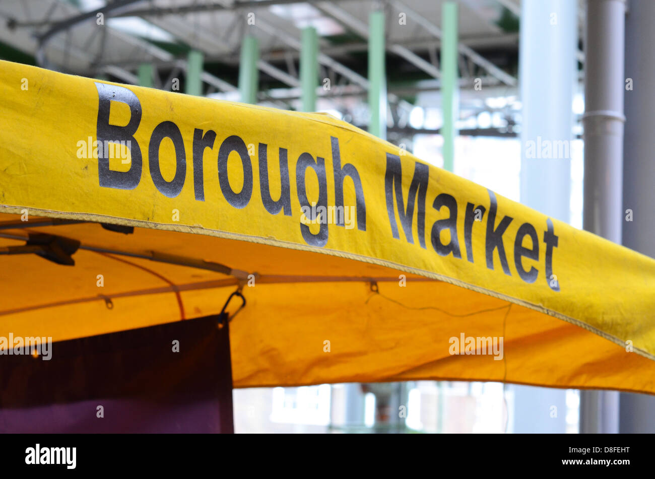 Borough Market in London, Vereinigtes Königreich. Stockfoto
