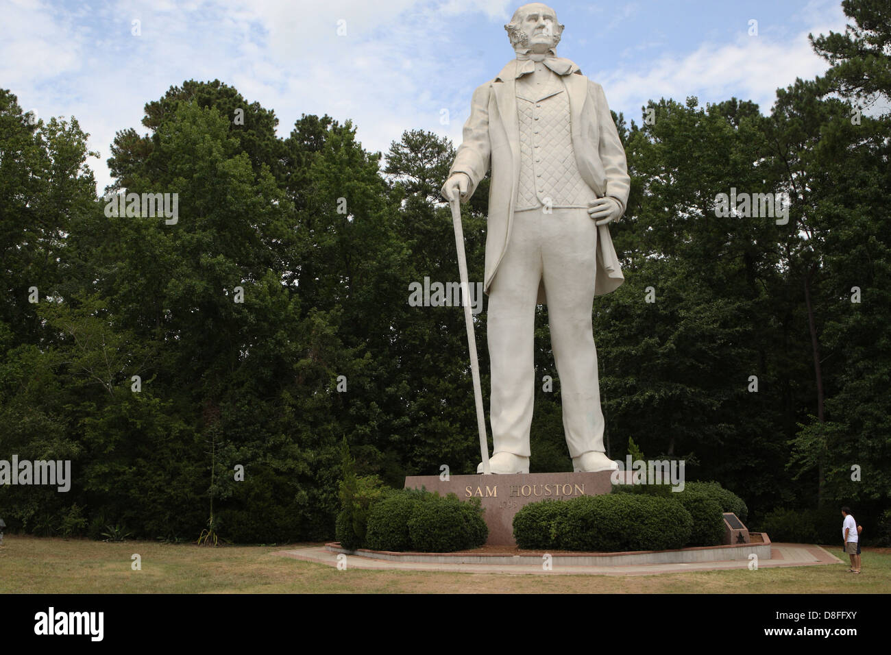 Skulptur von Sam Houston Stockfoto