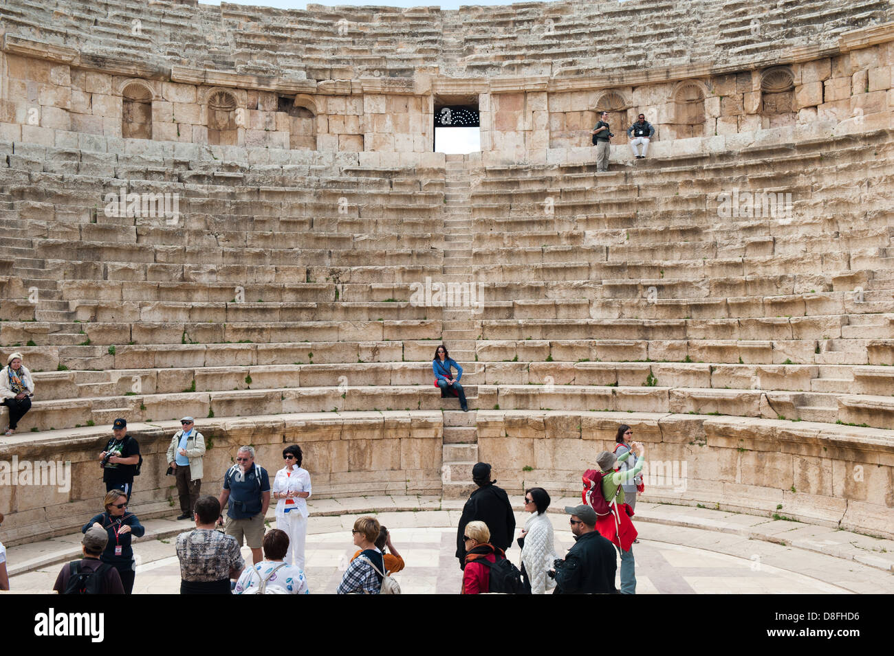 das Nord Theater, Jerash, Jordanien Stockfoto