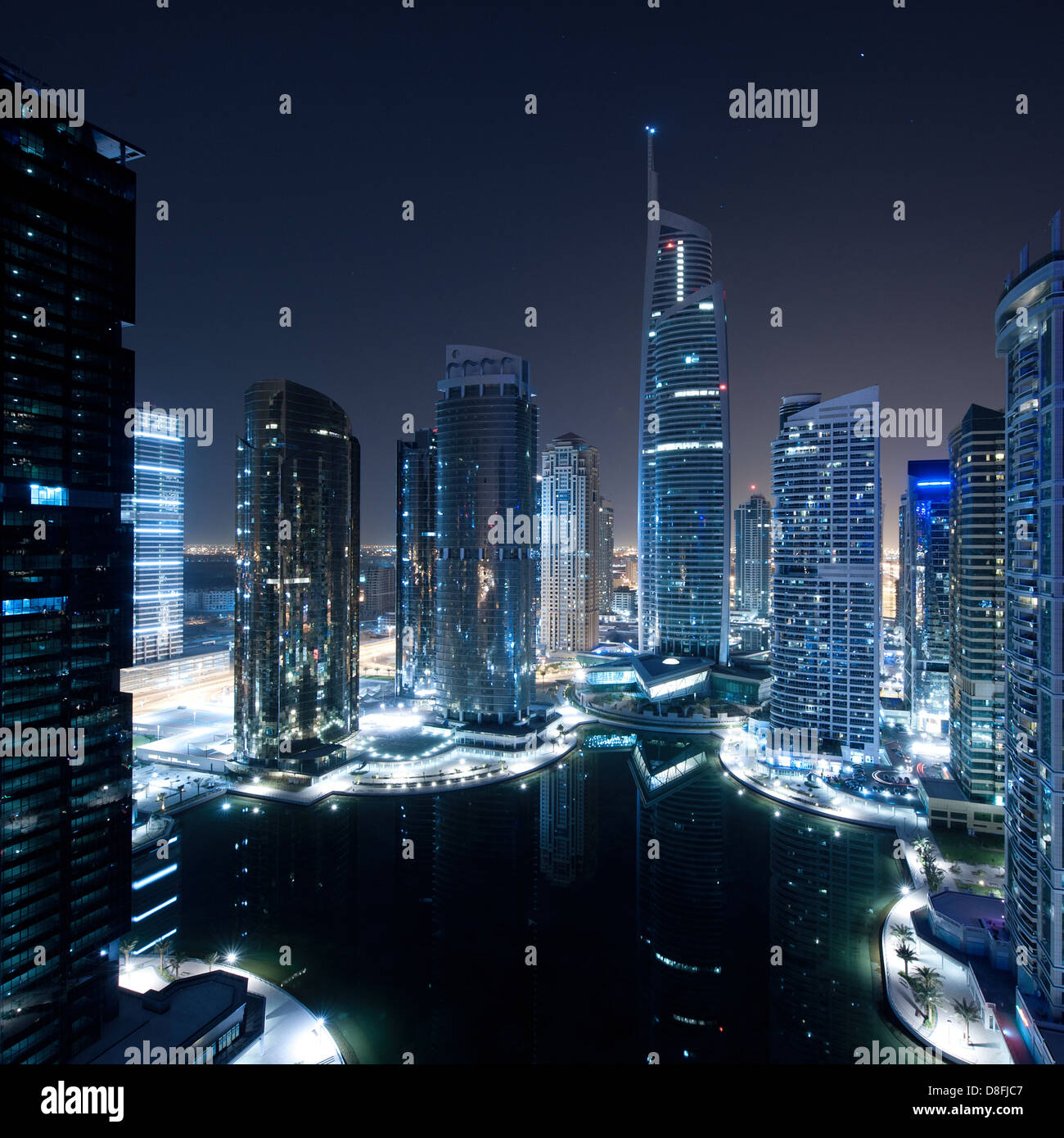 Wolkenkratzer des neuen Dubai, Vereinigte Arabische Emirate Stockfoto
