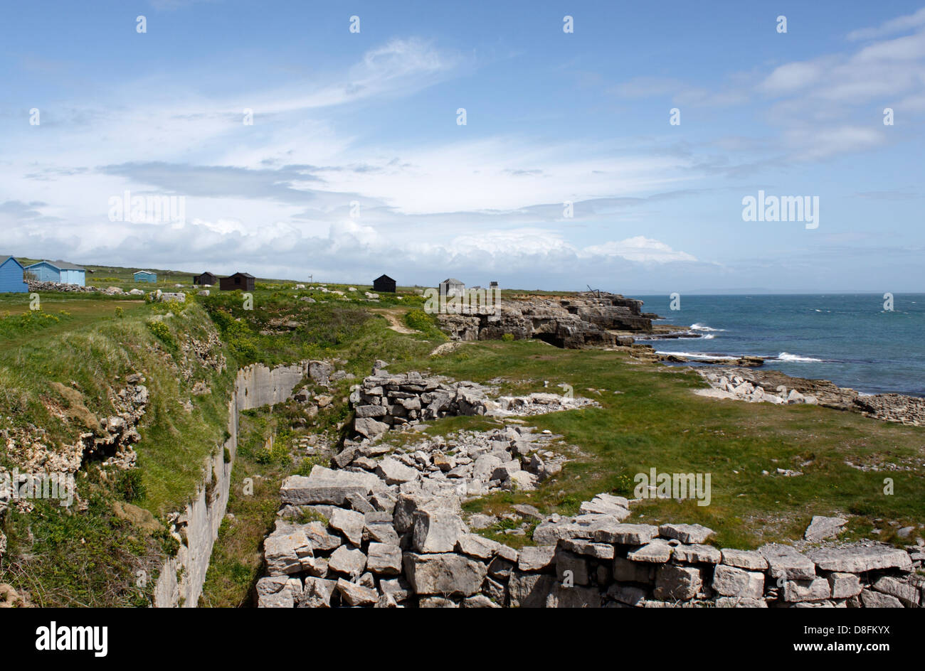 PORTLAND BILL. DORSET UK. DIE SCHROFFEN KLIPPEN UND KÜSTEN Stockfoto