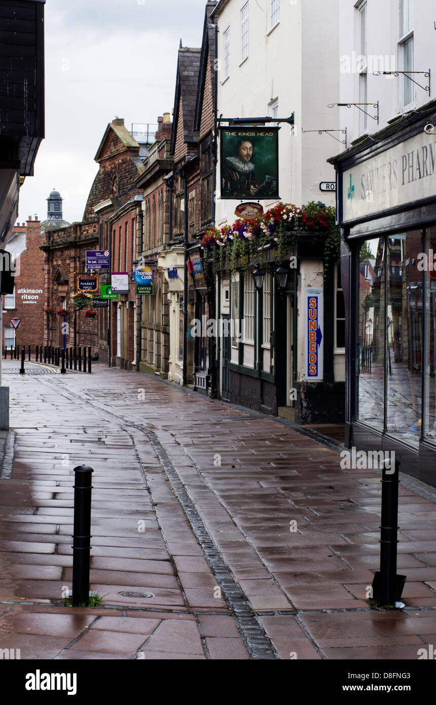A Straßenszene in alte Stadt von Carlisle United Kingdon. Stockfoto
