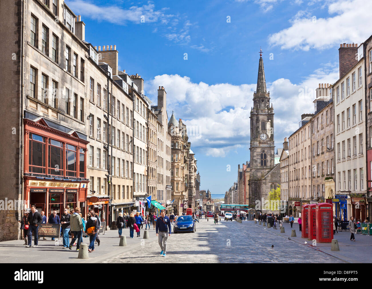 Der High Street in Edinburgh Altstadt oder die royal Mile Midlothian Schottland UK GB EU Europe Stockfoto