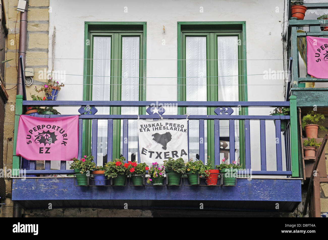 Baskische protest Stockfoto