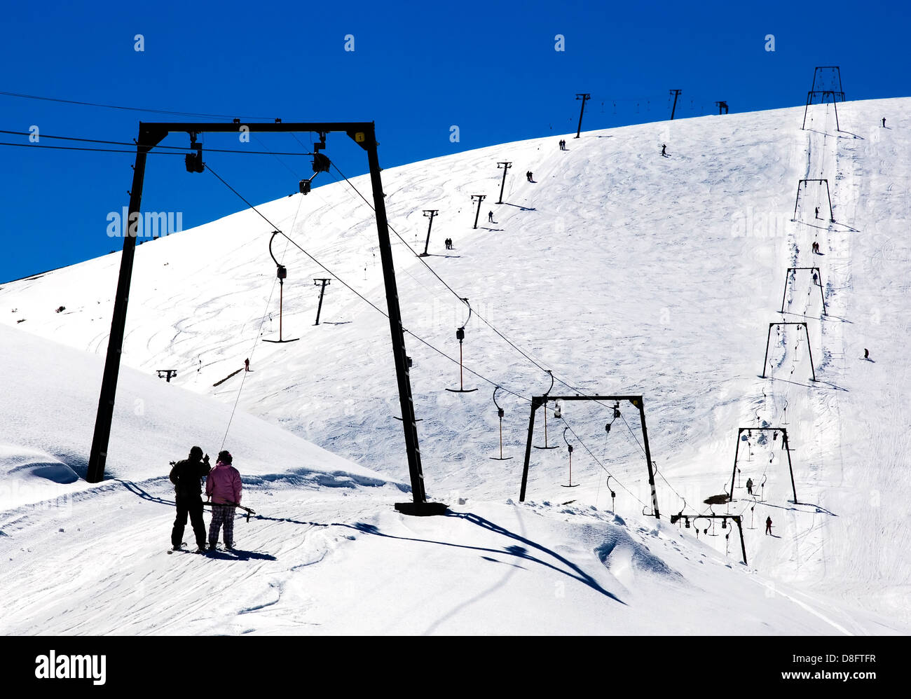 Skizentrum Mavrovo aus Mazedonien Stockfoto