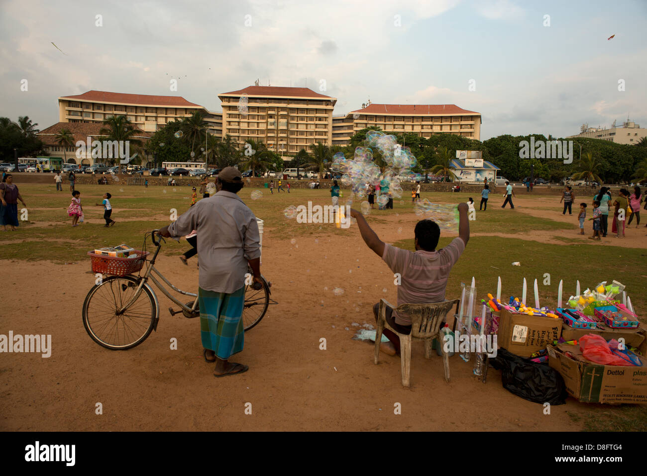 Verkäufer Galle Face, Colombo, Sri Lanka Stockfoto