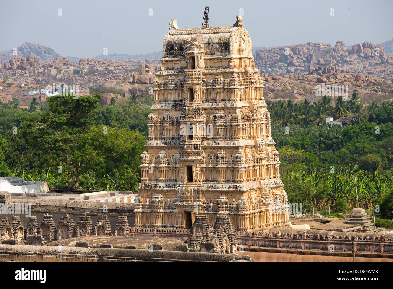Virupaksha-Tempel, Hampi, Indien Stockfoto