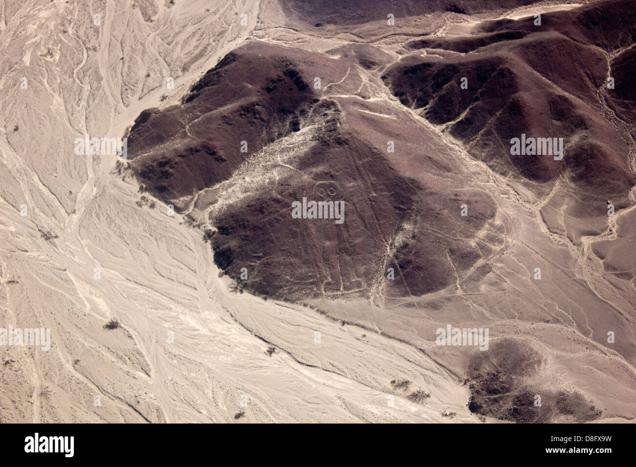 der Astronaut Nazca Linien Peru Stockfoto