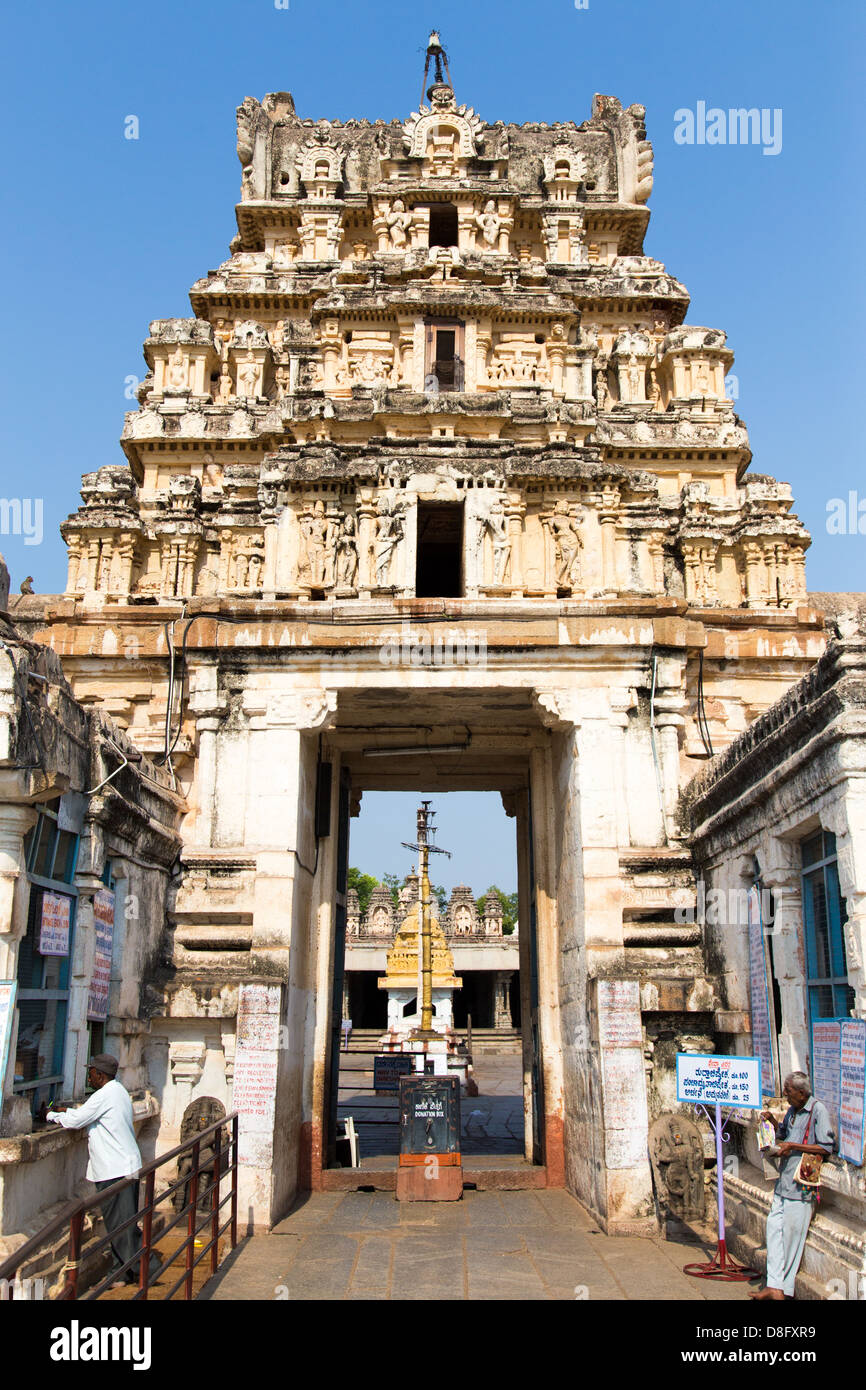 Virupaksha-Tempel, Hampi, Indien Stockfoto
